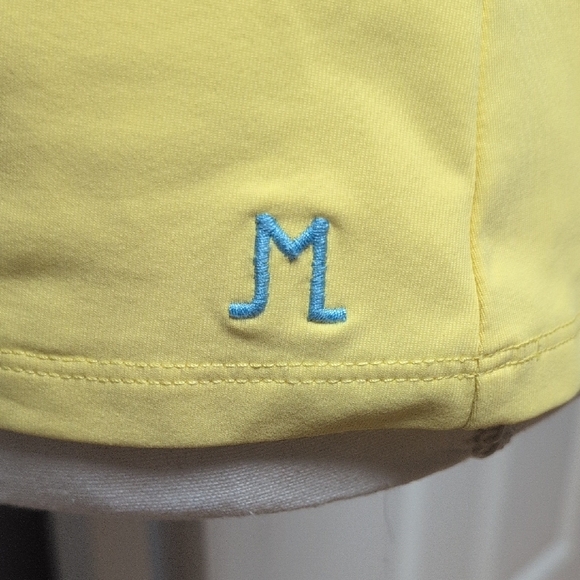 J.McLaughlin Catalina Cloth Bright Yellow Sleeveless Polo Size S - Picture 3 of 7